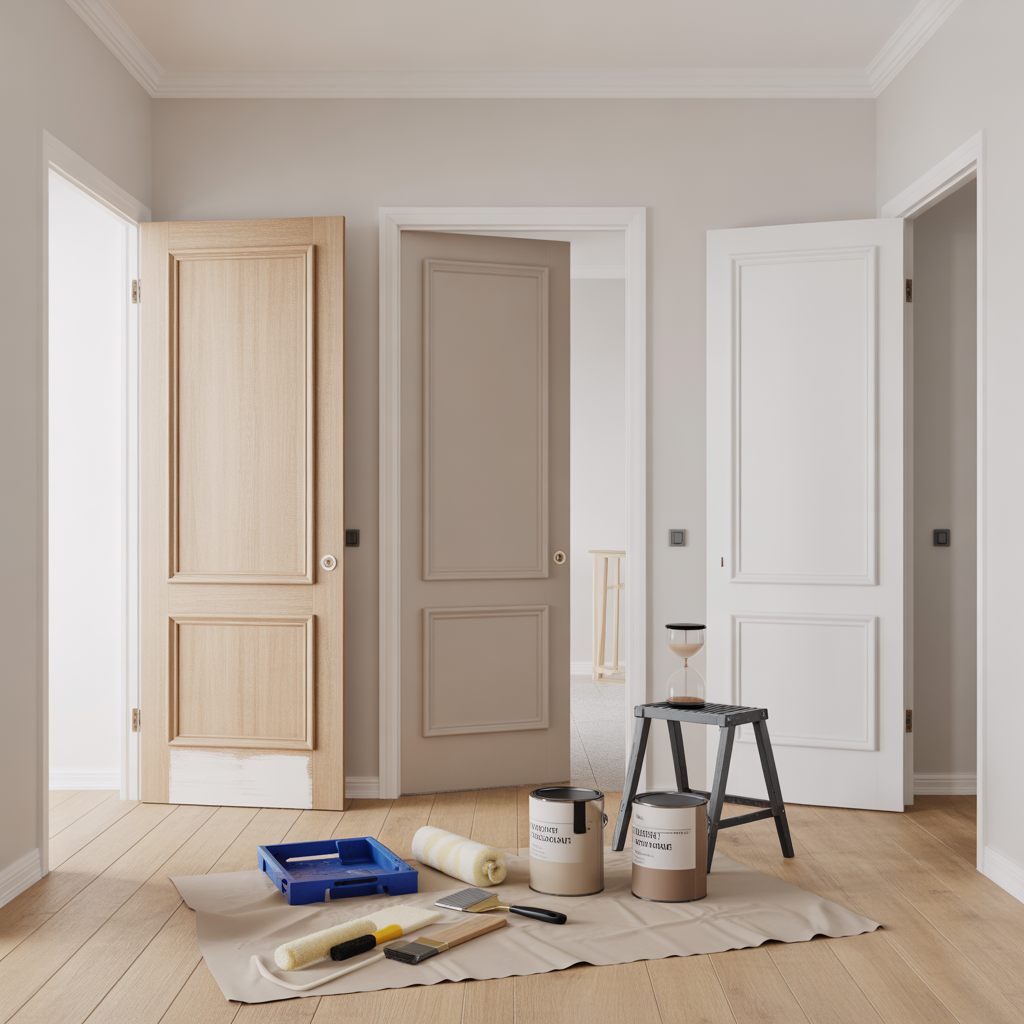 pris for att mala innerdorrar per dorr tid och farg